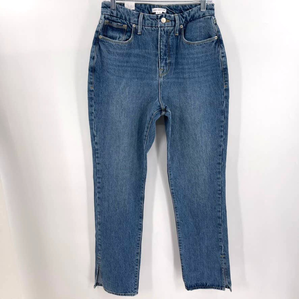 Good American Size 6/28 Medium Blue Wash High Waist Good Boy Jeans